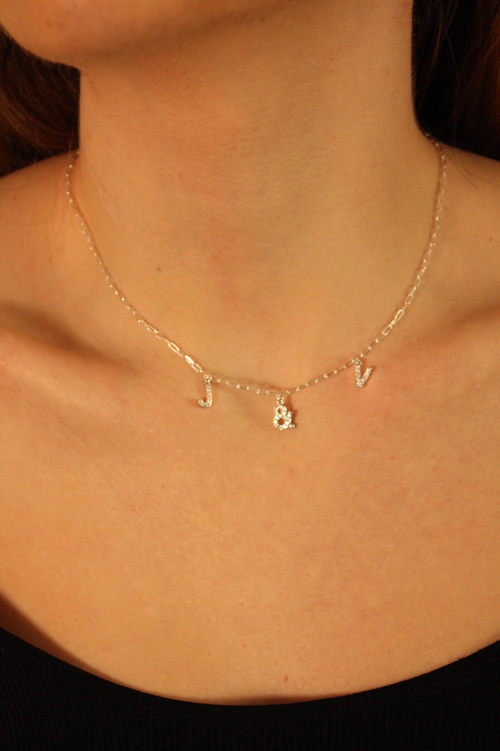 collier customy 3 lettres